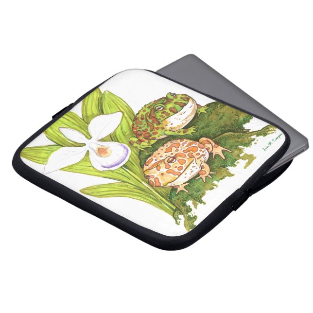 Capa Para Notebook Sapos com ornamentado (Frente Topo)