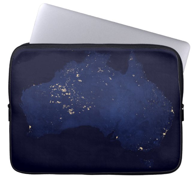 Capa Para Notebook Satélite As Luzes Noturnas Da Austrália. (Frente)