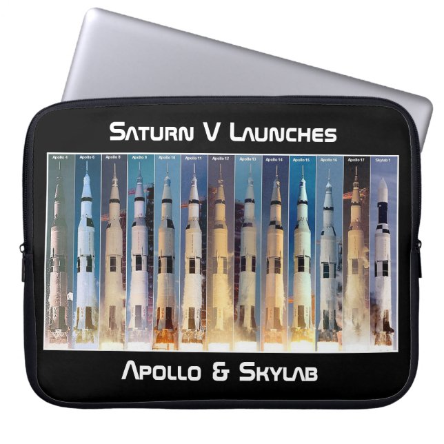 Capa Para Notebook Saturn V Moon Rocket Launts (Lâmpada Saturno V) (Frente)