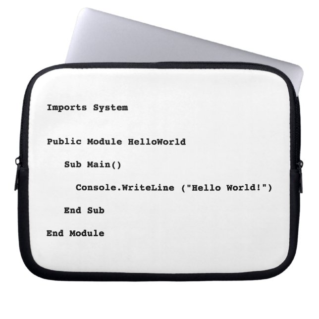 Capa Para Notebook Saudação Mundial do Visual Basic Hello (Frente)
