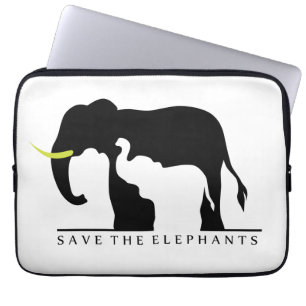Capa Para Notebook Save the Elephants (white)