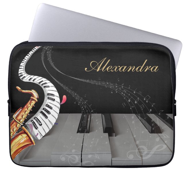 Capa Para Notebook Saxofone Personalizado (Frente)