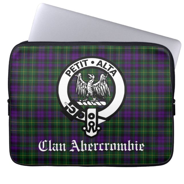 Capa Para Notebook Scottish Clan Abercrombie Crest & Tartan (Frente)