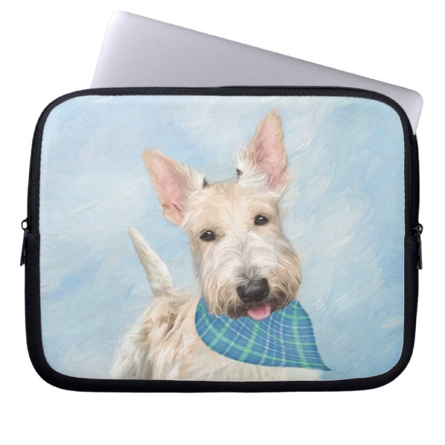 Capa Para Notebook Scottish Terrier Wheaten Dog Painting (Frente)
