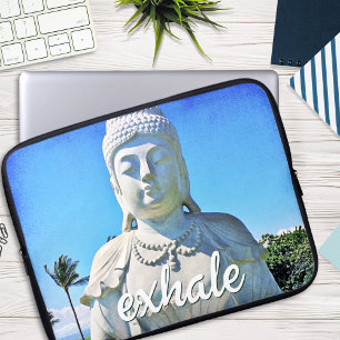 Capa Para Notebook Script de Citação de Foto Buda Tropical do Havaí