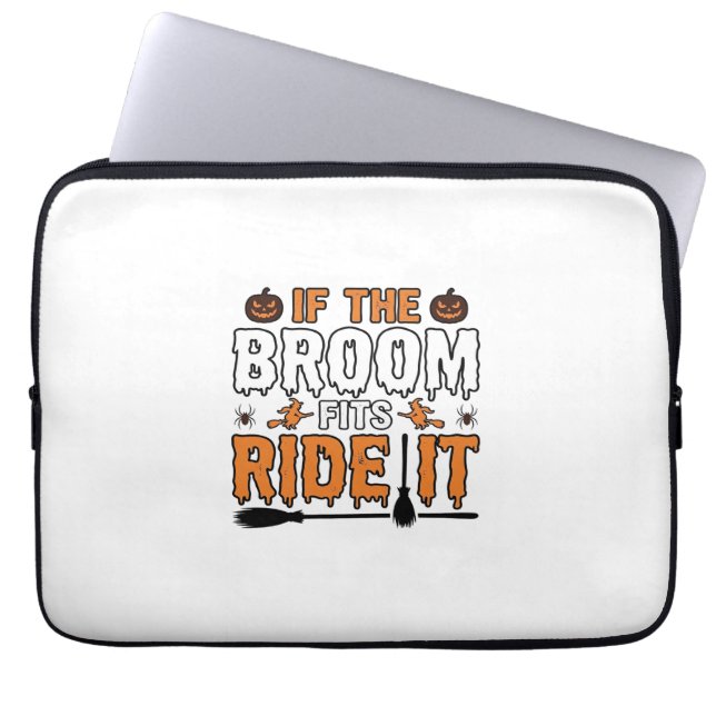 Capa Para Notebook Se a Vassoura Serve Monte Nele Camisa de Bruxa de  (Frente)