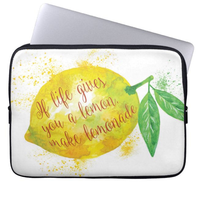 Capa Para Notebook Se a vida lhe dá um limão, faça a limonada (Frente)