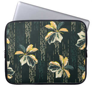 Capa Para Notebook Seamless pattern Botanical VARIEGATED PLANTS, leav