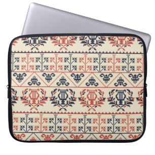 Capa Para Notebook Seamless pattern design with traditional Palestini