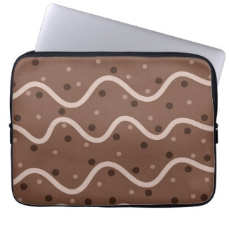 Capa Para Notebook Seca de Chocolate Escuro e Padrão de Sprinkles