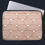 Capa Para Notebook Seigaiha Wave Rust Terracotta<br><div class="desc">Onda de Seigaiha Japonesa - Preto e Branco - Padrão - Rusta,  Tonalidade,  Terracotta.</div>