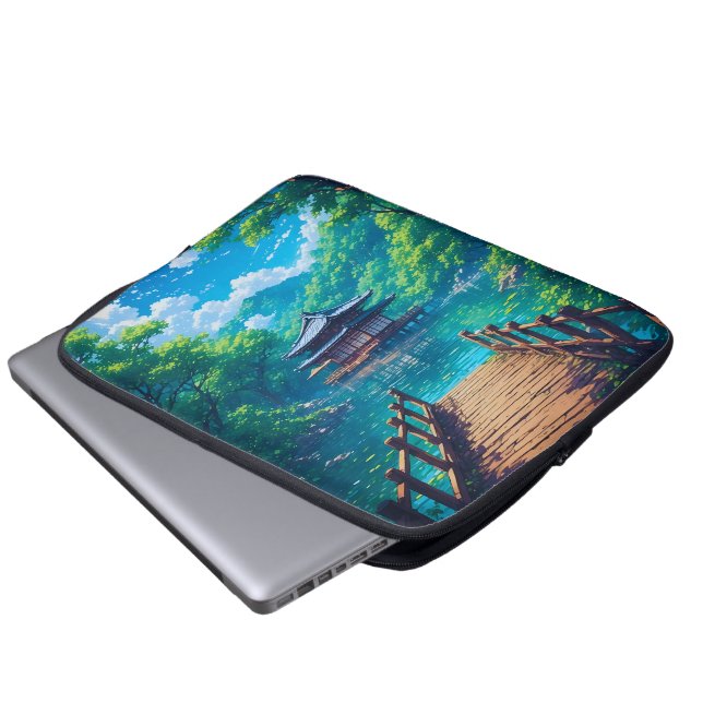 Capa Para Notebook (Seijaku no Kohan) - Serenidade à Beira do Lago (Frente Inferior)