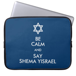 Capa Para Notebook Seja Calmo E Diga Shema Yisrael