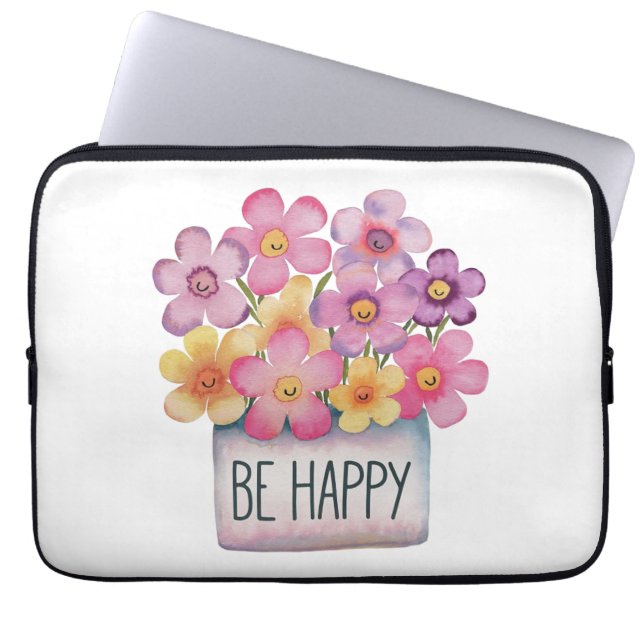 Capa Para Notebook Seja feliz (Frente)