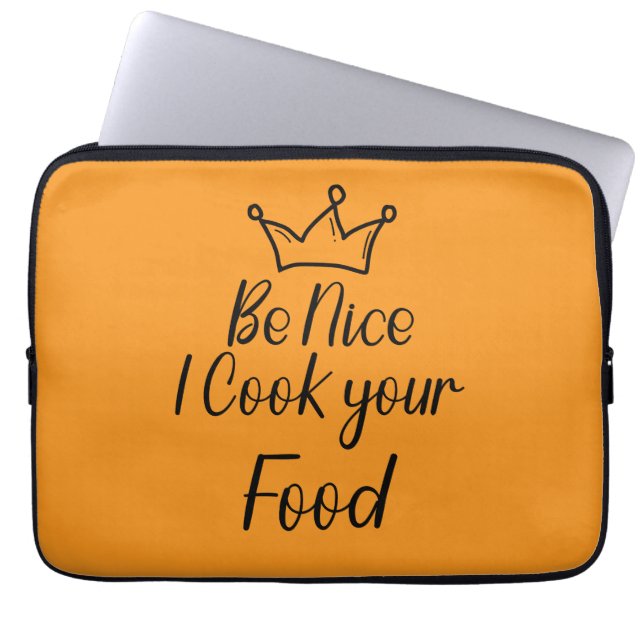 Capa Para Notebook Seja legal eu cozinhar sua Comida (Frente)