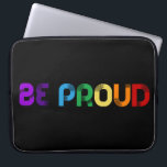 Capa Para Notebook Seja Orgulho gay LGBT orgulhoso<br><div class="desc">Seja orgulhoso: uma mensagem positiva e animadora escrita em cores do arco-íris.</div>