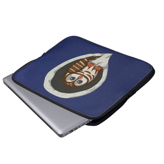 Capa Para Notebook Selene, a Bolsa de laptop da Coruja (Frente Inferior)