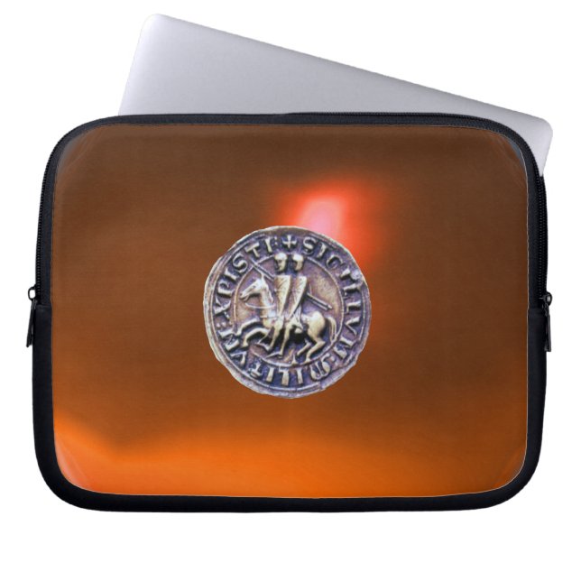 Capa Para Notebook SELO DA cinza MOPLAR DE KNIGHTS, laranja (Frente)