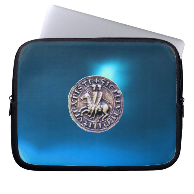 Capa Para Notebook SELO DA cinza TEMPLAR KNIGHTS - azul (Frente)