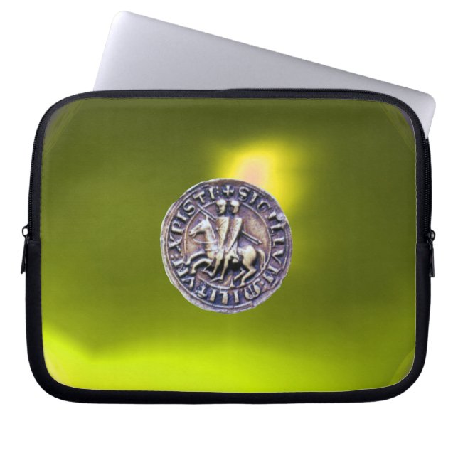 Capa Para Notebook SELO DA cinza TEMPLAR KNIGHTS - Gema amarelo (Frente)