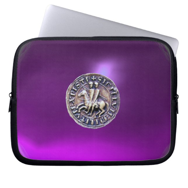 Capa Para Notebook SELO DA cinza TEMPLAR KNIGHTS, roxo (Frente)