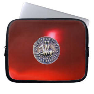 Capa Para Notebook SELO DA cinza TEMPLAR KNIGHTS, vermelho