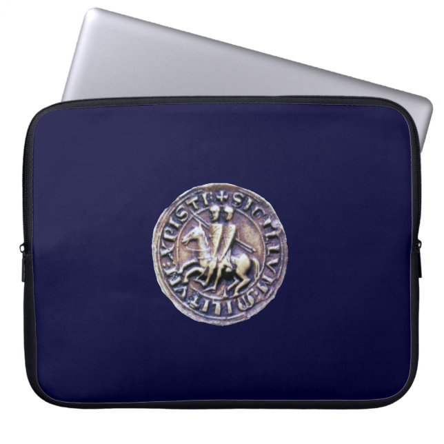 Capa Para Notebook SELO DOS CAVALEIROS TEMPLARES cinza (Frente)