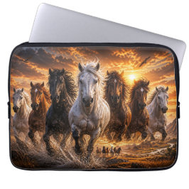 Capa Para Notebook Selo Espírito Selvagem – Arte de Cavalos Majestoso