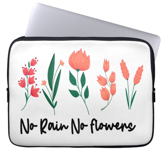 Capa Para Notebook Sem Chuva Sem Flores Natureza Da Planta Floral De  (Frente)