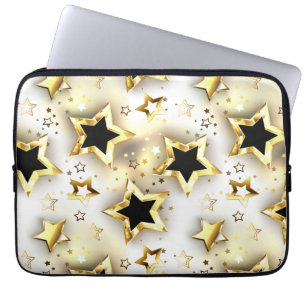 Capa Para Notebook Sem costura leve com estrelas douradas