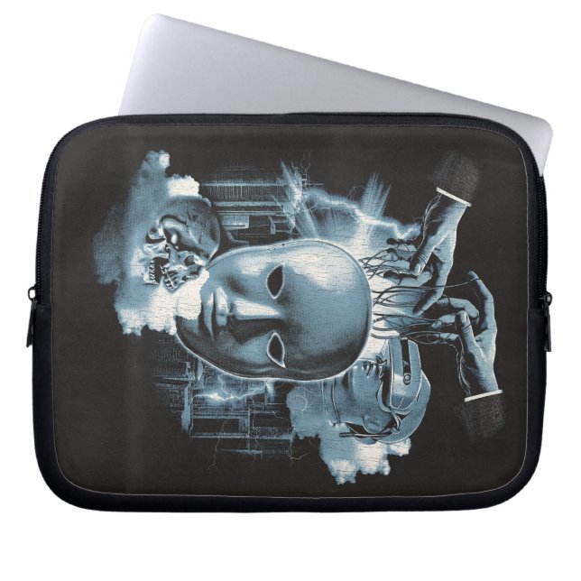 Capa Para Notebook Sem Fato - Design de Streetwear de Gótico Técnico (Frente)