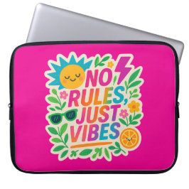 Capa Para Notebook Sem Regras Apenas Vibes - Gradiente Neon Kawaii-Pu