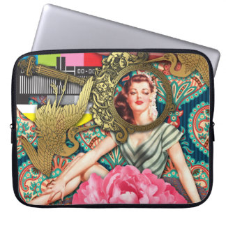 Capa Para Notebook Sem sinal - Colagem digital de senhora barata
