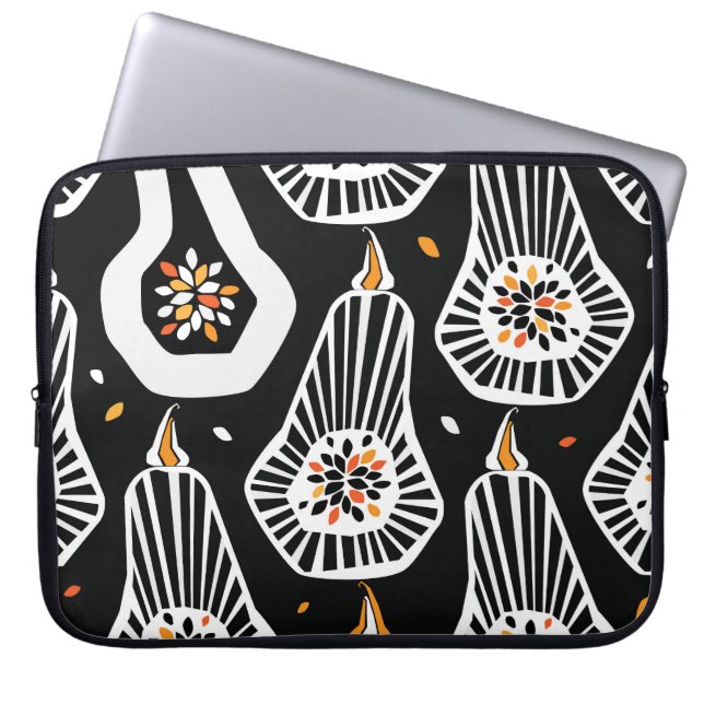 Capa Para Notebook Sementes de Bombas Estilizadas: Design sem costura (Frente)