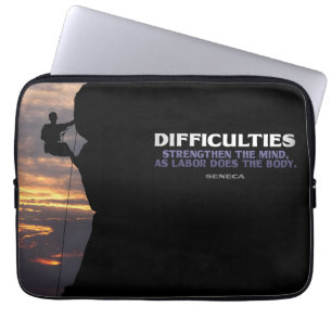 Capa Para Notebook Sêneca Inspirational Cote "Dificuldades"