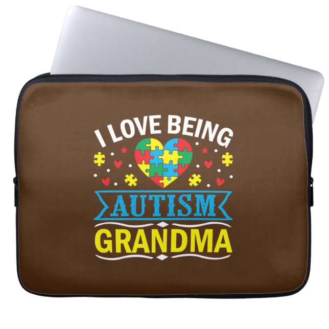 Capa Para Notebook sensibilizar as pessoas para o autismo, a avó do a (Frente)