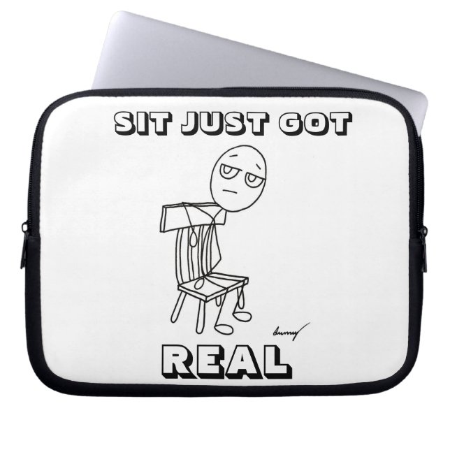 Capa Para Notebook SENTA SÓ TEM Bolsa de laptop REAL (Frente)
