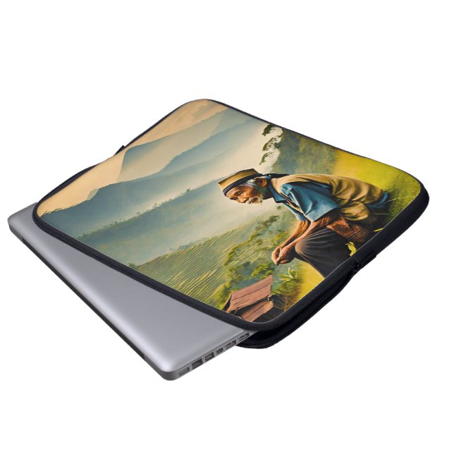 Capa Para Notebook Sentado em Serenidade (Frente Inferior)