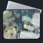 Capa Para Notebook Separação<br><div class="desc">Separação I de Tim OToole. Apresenta cores escuras e neutras para criar uma forma abstrato. Usa formas geométricas e linhas de pingar de tinta.</div>