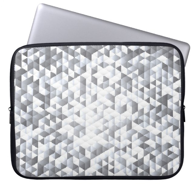 Capa Para Notebook Sequências de Prata: Fundo Mosaico Brilhante (Frente)