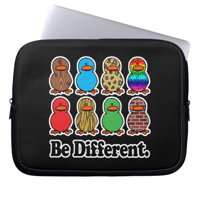Capa Para Notebook ser diferente padrão engraçado patos (Frente)