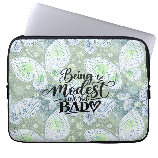 Capa Para Notebook Ser modesto não é tão ruim (Frente)