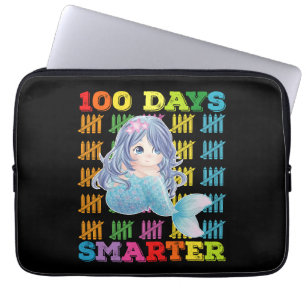 Capa Para Notebook Sereia 100 Dias Mais Inteligente 100º Dia de Escol