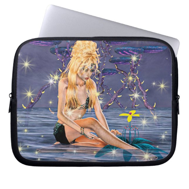 Capa Para Notebook Sereia Dourada (Frente)