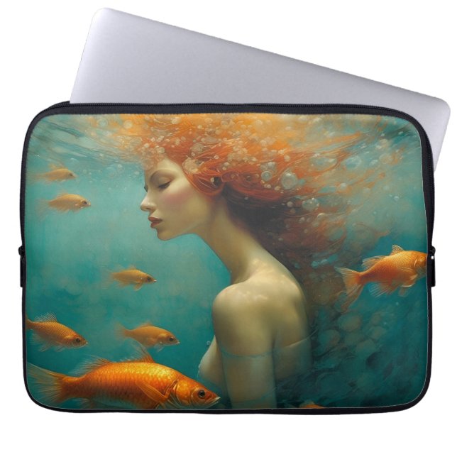 Capa Para Notebook Sereia e Peixe-gato (Frente)