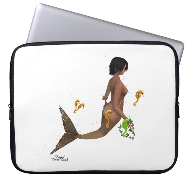 Capa Para Notebook Sereia Gira Com Bolsa de laptop De Cavalos-marinho (Frente)