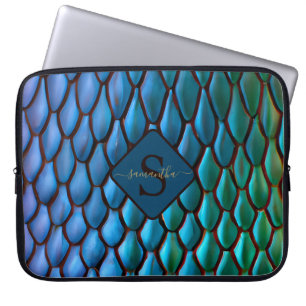 Capa Para Notebook Sereia Iridescente Ave Dragão Escala Fantasia