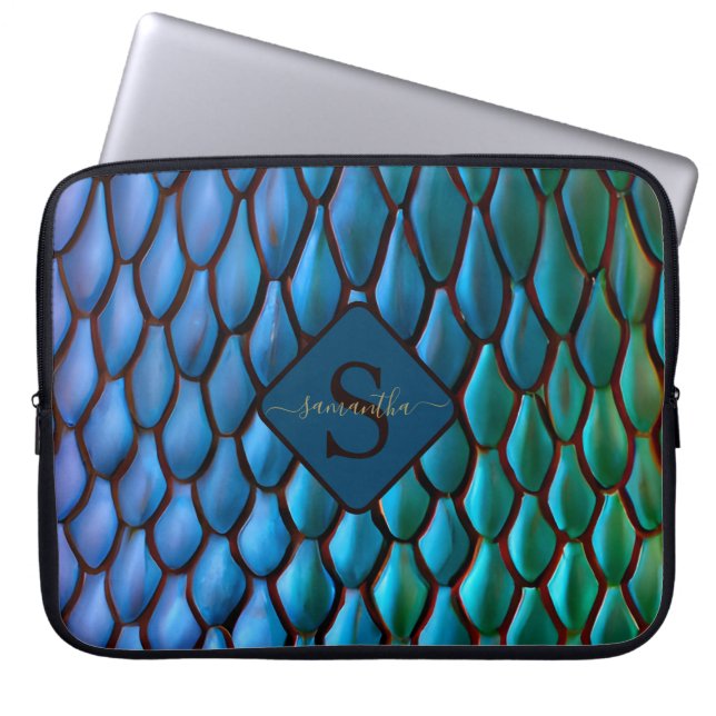 Capa Para Notebook Sereia Iridescente Ave Dragão Escala Fantasia (Frente)