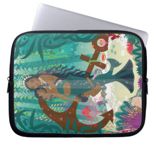 Capa Para Notebook Sereia (pele castanha e olhos)