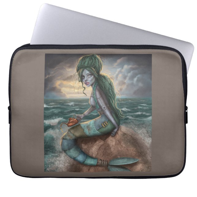 Capa Para Notebook Sereia Steampunk (Frente)